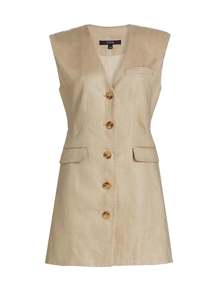 Hayden Linen Vest Minidress