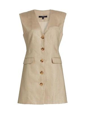 Hayden Linen Vest Minidress