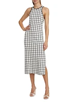 Pauline Windowpane Racer Midi-Dress