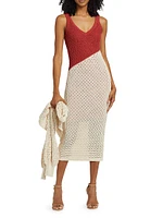 Kayla Crochet Colorblock Tank Midi-Dress