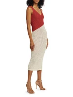 Kayla Crochet Colorblock Tank Midi-Dress