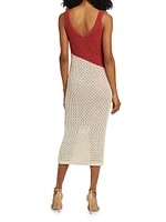 Kayla Crochet Colorblock Tank Midi-Dress