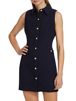 Sophia Sleeveless Mini Shirtdress