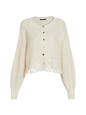 Rachel Fringe Cotton Cardigan