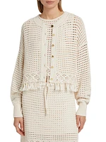 Rachel Fringe Cotton Cardigan