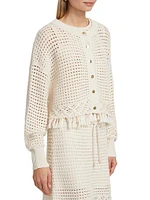 Rachel Fringe Cotton Cardigan