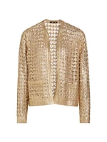 Eve Metallic Openwork Sweater