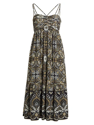 Arya Odyessy Print Midi Dress