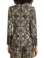 Sarai Odyessy Print Linen-Blend Jacket