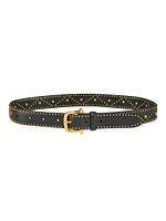 Embellished Leather Belt