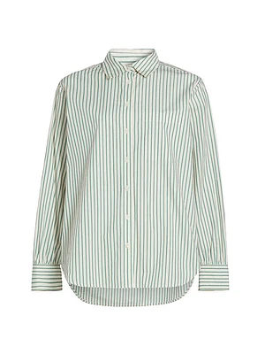 Borrowed Stripe Cotton Oversized Shirt