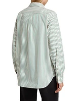 Borrowed Stripe Cotton Oversized Shirt