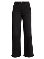 Le Slim Palazzo Mid-Rise Crop Jeans