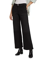 Le Slim Palazzo Mid-Rise Crop Jeans