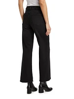 Le Slim Palazzo Mid-Rise Crop Jeans