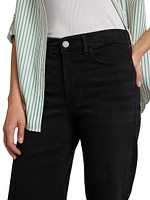 Le Slim Palazzo Mid-Rise Crop Jeans