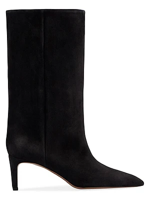 60MM Suede Mid-Calf Boots