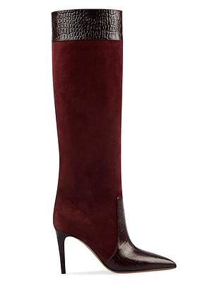 85MM Leather Stiletto Boots