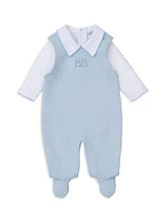 Baby's Jacquard 2-Piece Bodysuit & Overall Set