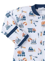 Baby's Construction Zip Footie