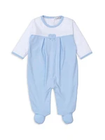 Baby's Two-Tone Pleated Footie