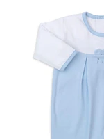 Baby's Two-Tone Pleated Footie