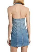 Susanna Denim Halter Minidress