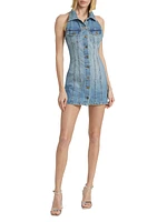 Susanna Denim Halter Minidress