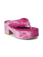 Velvet Platform Sandals