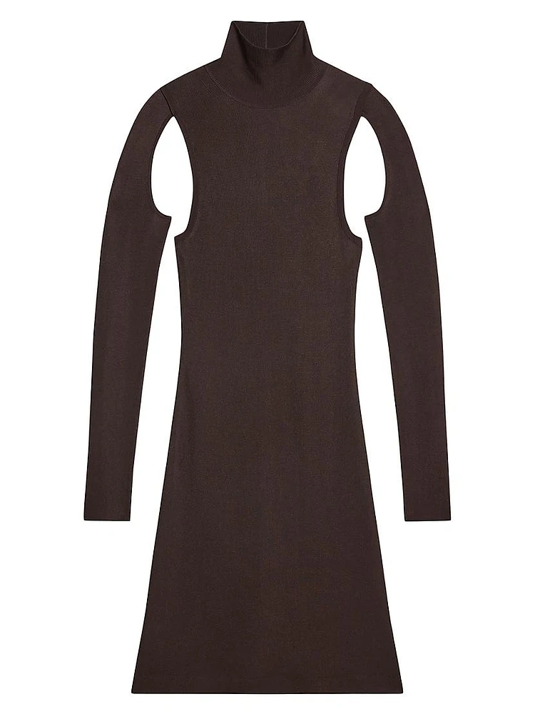 Air Cut-Out Turtleneck Dress