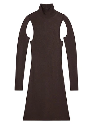 Air Cut-Out Turtleneck Dress