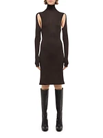 Air Cut-Out Turtleneck Dress