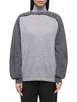 Apex Silk-Blend Turtleneck Top