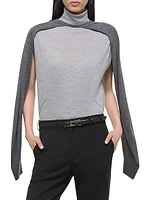 Apex Silk-Blend Turtleneck Top