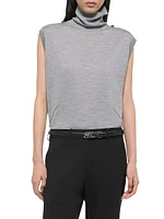 Apex Silk-Blend Turtleneck Top