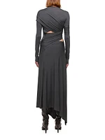 Protection Draped Midi-Dress