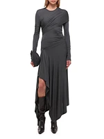 Protection Draped Midi-Dress