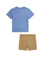 Baby Boy's 2-Piece Polo Bear T-Shirt & Shorts Set