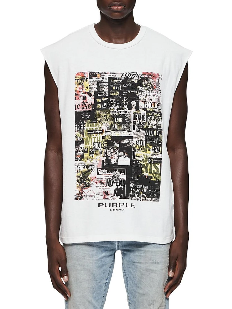 Poster Graphic Cotton Tank Top