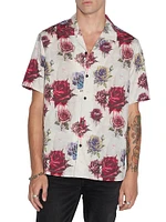 Graffiti Rose Camp Shirt