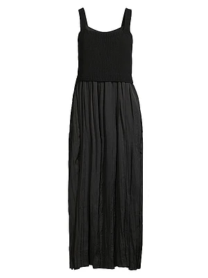 Kara Mixed Media Midi Dress