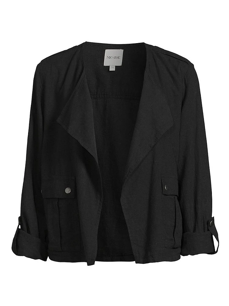 Rumba Linen Moto Jacket