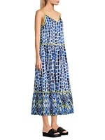 Brushstroke Blues Maxi Dress