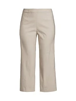 Stretch Wide-Leg Crop Pants