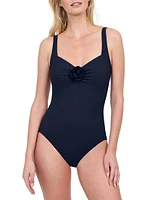 Rose Bud Floral One-Piece Swimsuit