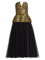 Cocktail Jacquard Sleeveless Dress