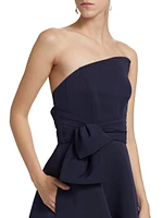 Asymmetrical Strapless Gown