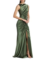 Ruched Satin Gown