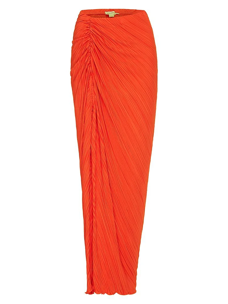 Plissé Maxi Sarong Skirt