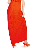 Plissé Maxi Sarong Skirt